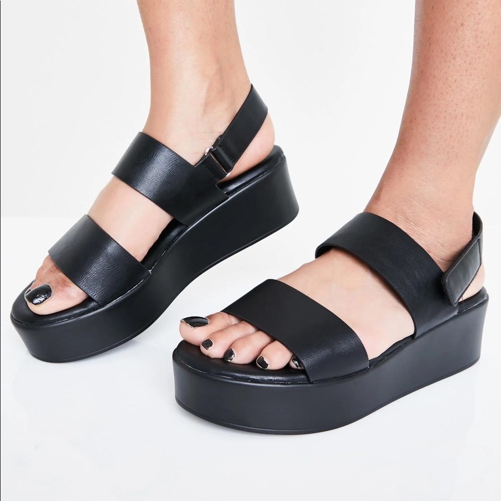 Call It Spring Vegan Leather Platform Sandal